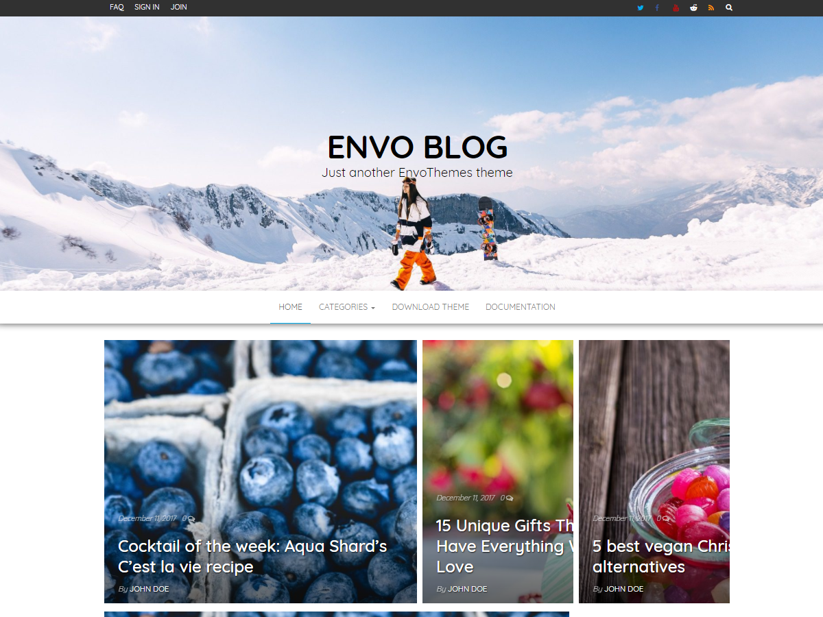 Envo Blog Preview Wordpress Theme - Rating, Reviews, Preview, Demo & Download