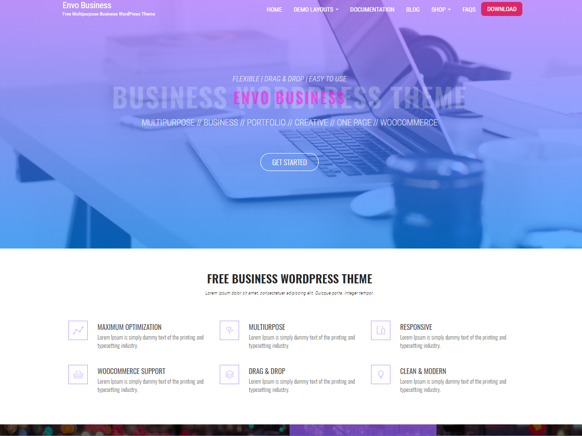 Envo Business Preview Wordpress Theme - Rating, Reviews, Preview, Demo & Download