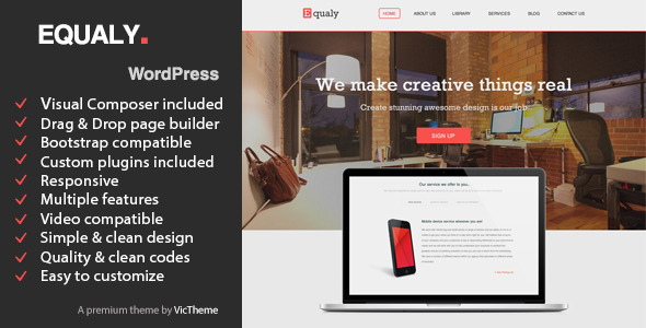 Equaly Preview Wordpress Theme - Rating, Reviews, Preview, Demo & Download