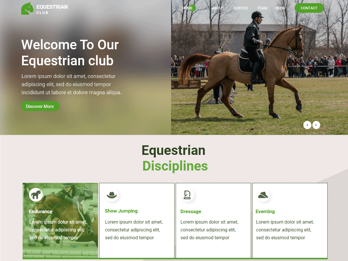 Equestrian Center Preview Wordpress Theme - Rating, Reviews, Preview, Demo & Download