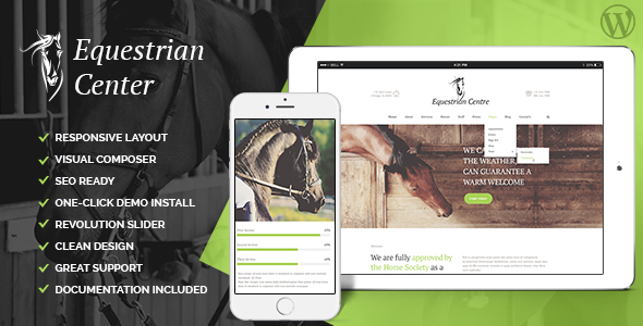 Equestrian Centre Preview Wordpress Theme - Rating, Reviews, Preview, Demo & Download