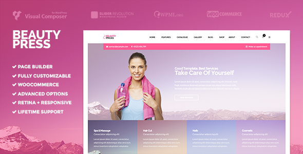ER BeautyPress Preview Wordpress Theme - Rating, Reviews, Preview, Demo & Download