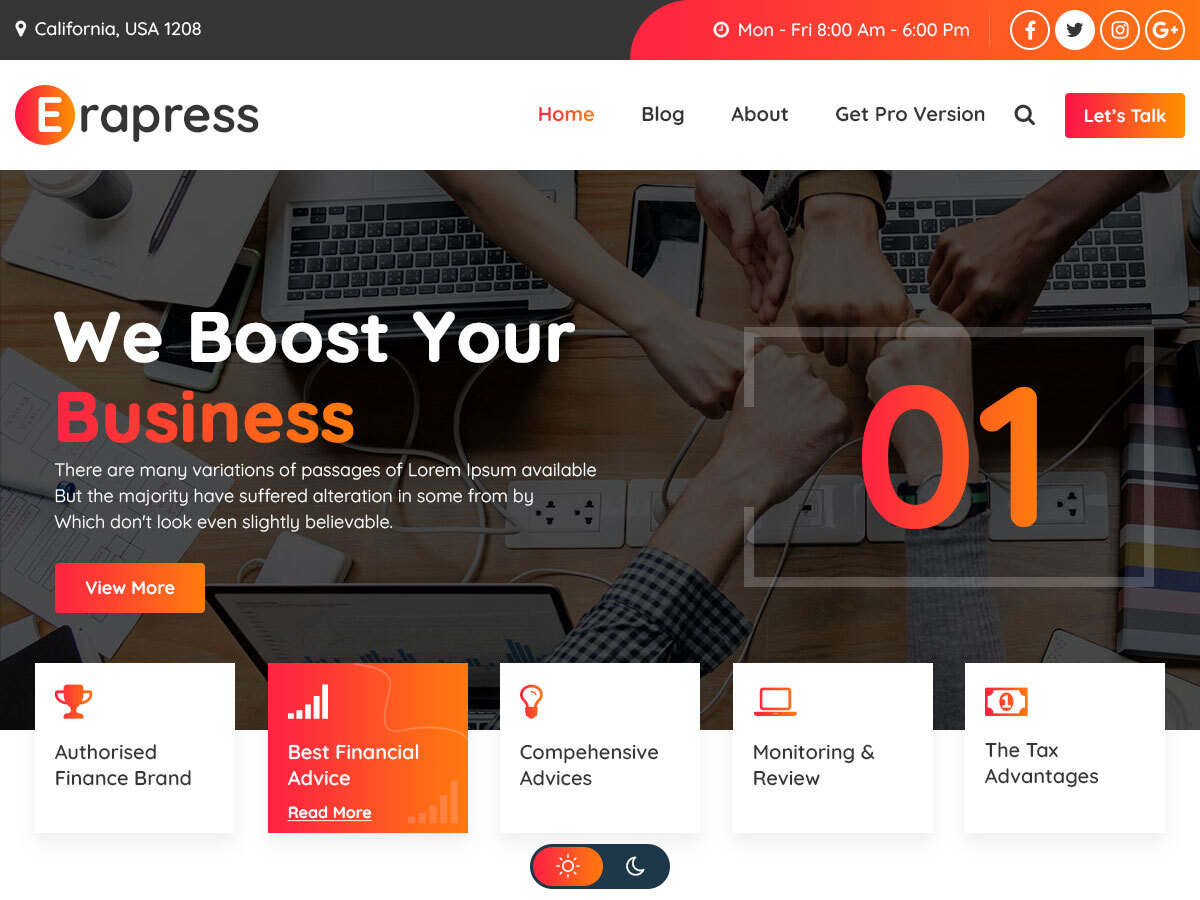 EraPress Preview Wordpress Theme - Rating, Reviews, Preview, Demo & Download