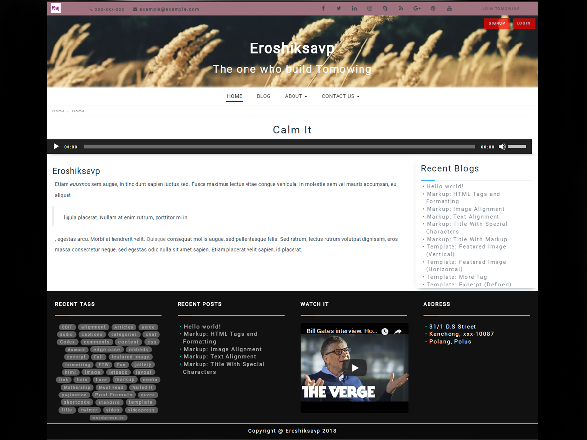 Eroshiksavp Preview Wordpress Theme - Rating, Reviews, Preview, Demo & Download