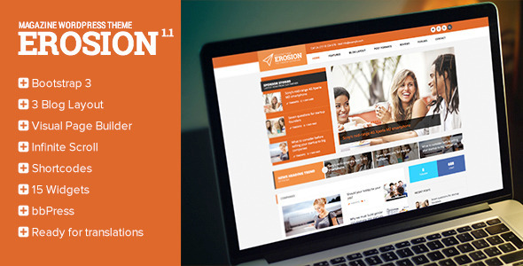 Erosion Preview Wordpress Theme - Rating, Reviews, Preview, Demo & Download