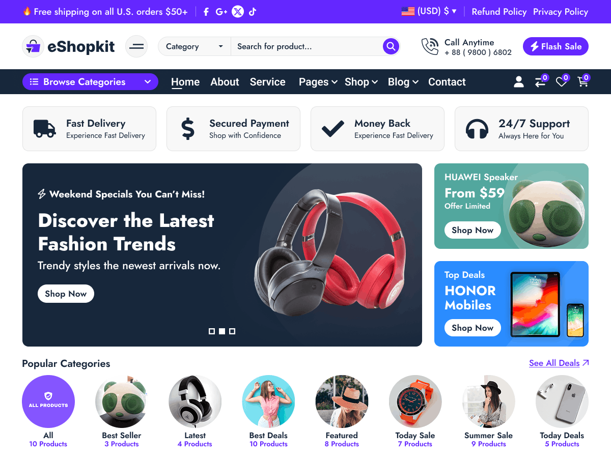 EShopKit Preview Wordpress Theme - Rating, Reviews, Preview, Demo & Download