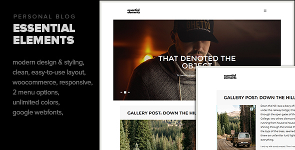 Essential Elements Preview Wordpress Theme - Rating, Reviews, Preview, Demo & Download