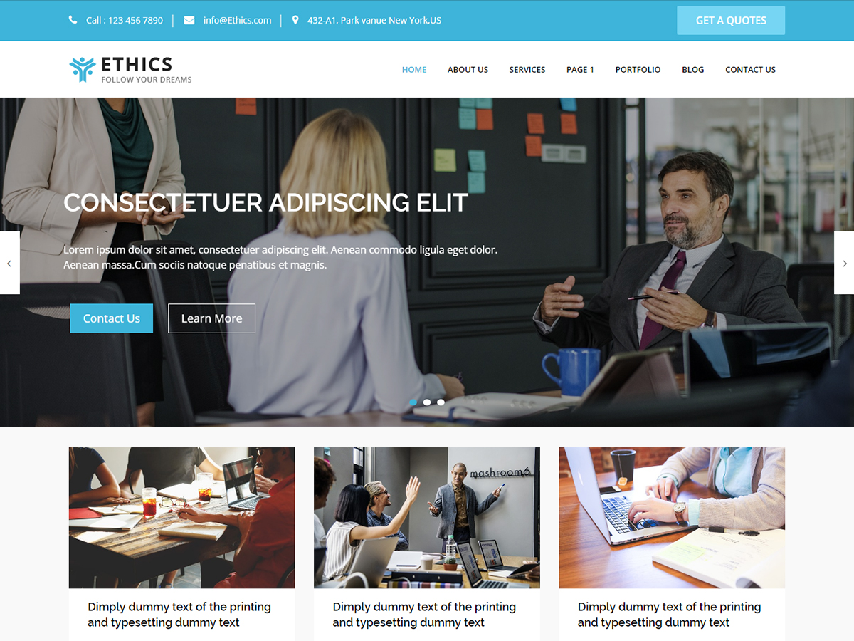 Ethics Preview Wordpress Theme - Rating, Reviews, Preview, Demo & Download