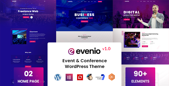 Evenio Preview Wordpress Theme - Rating, Reviews, Preview, Demo & Download