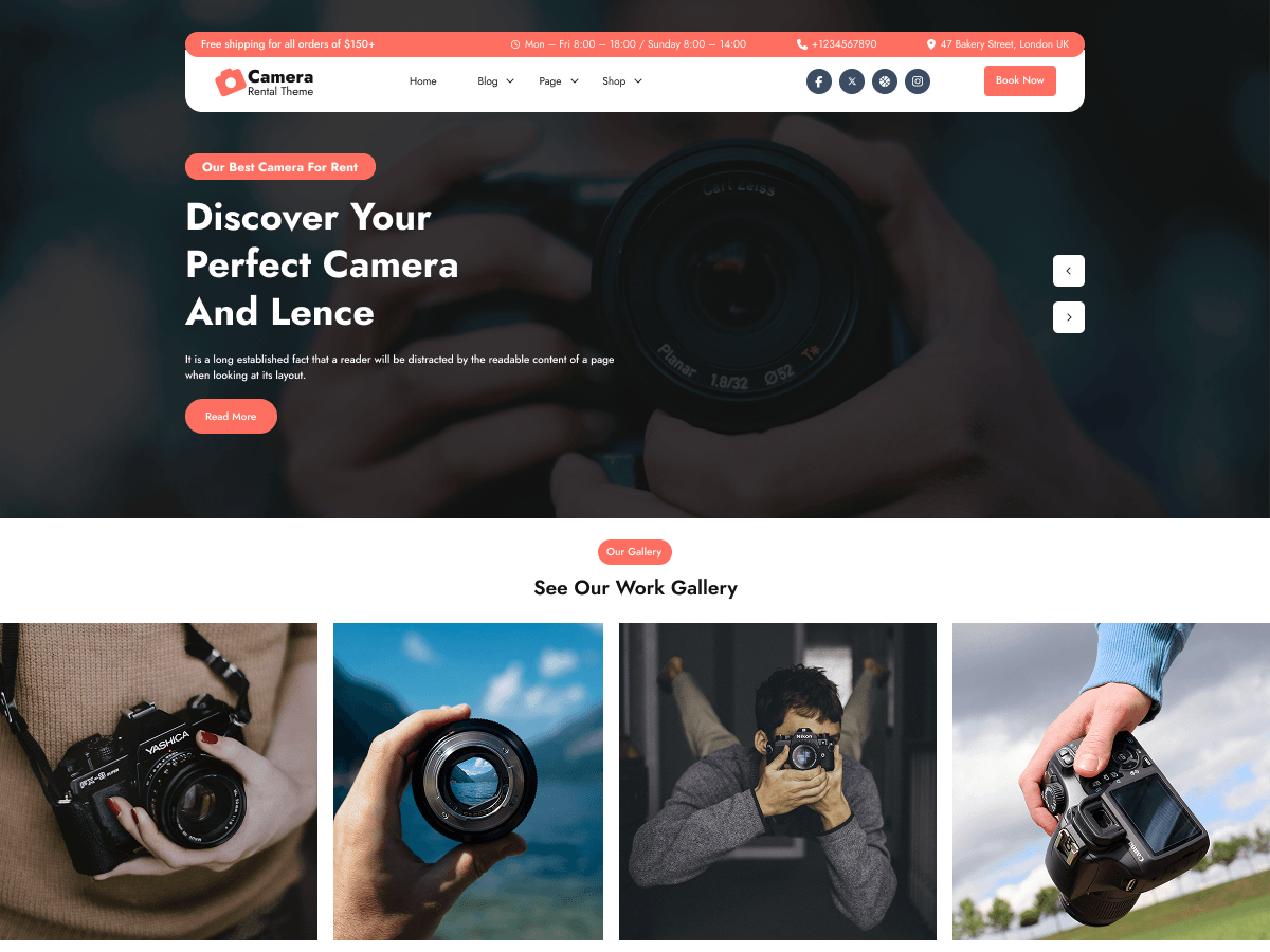 Event Camera Preview Wordpress Theme - Rating, Reviews, Preview, Demo & Download
