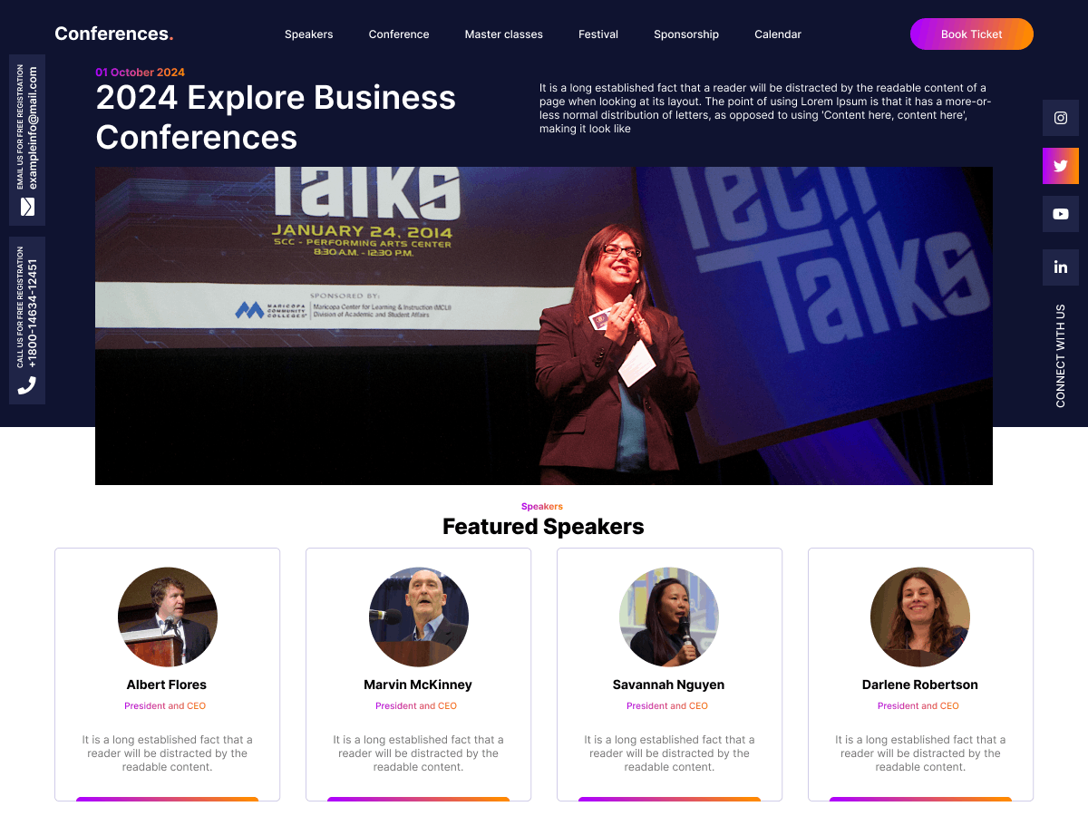 Event Conference Preview Wordpress Theme - Rating, Reviews, Preview, Demo & Download
