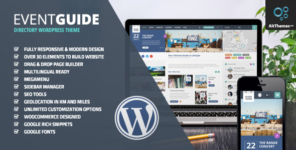 Event Guide Preview Wordpress Theme - Rating, Reviews, Preview, Demo & Download