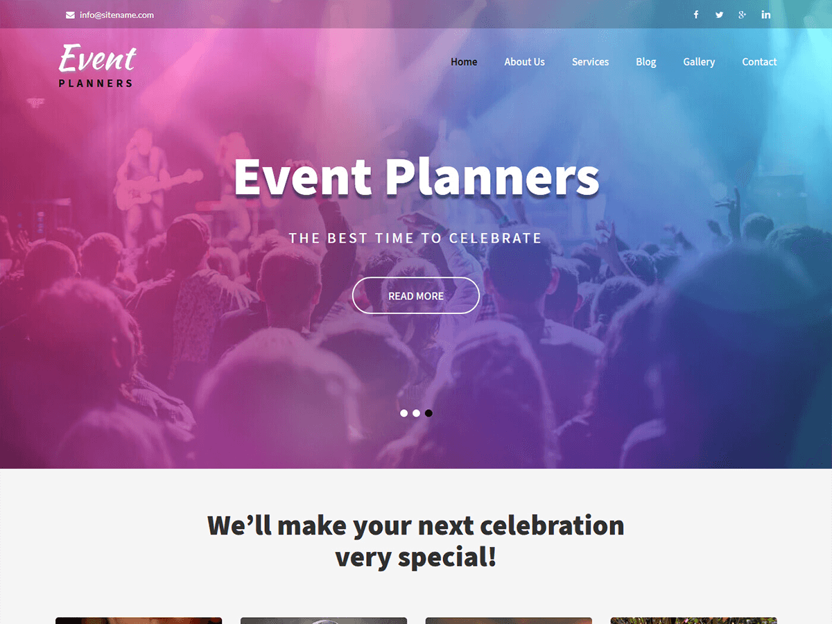 Event Planners Preview Wordpress Theme - Rating, Reviews, Preview, Demo & Download