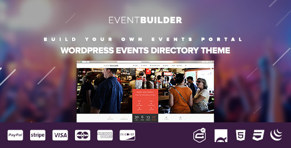 EventBuilder Preview Wordpress Theme - Rating, Reviews, Preview, Demo & Download