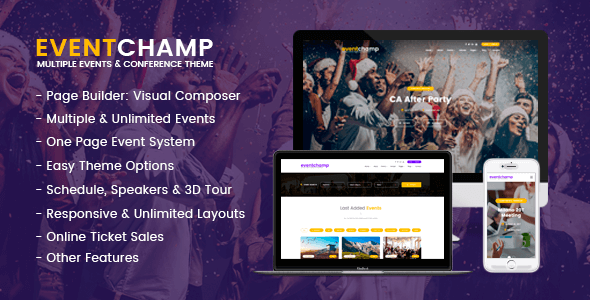 Eventchamp Preview Wordpress Theme - Rating, Reviews, Preview, Demo & Download