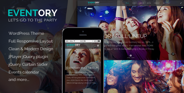 Eventory Preview Wordpress Theme - Rating, Reviews, Preview, Demo & Download