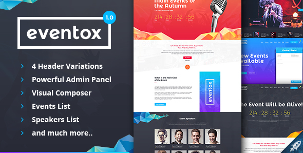 Eventox Preview Wordpress Theme - Rating, Reviews, Preview, Demo & Download