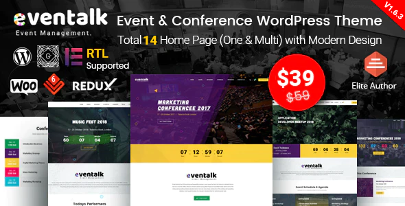 EvnTalk Preview Wordpress Theme - Rating, Reviews, Preview, Demo & Download