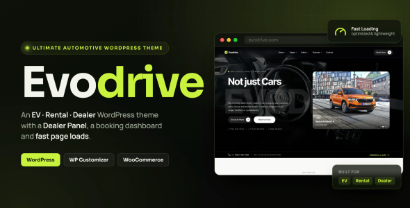 Evodrive Preview Wordpress Theme - Rating, Reviews, Preview, Demo & Download