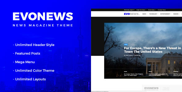 Evonews Preview Wordpress Theme - Rating, Reviews, Preview, Demo & Download