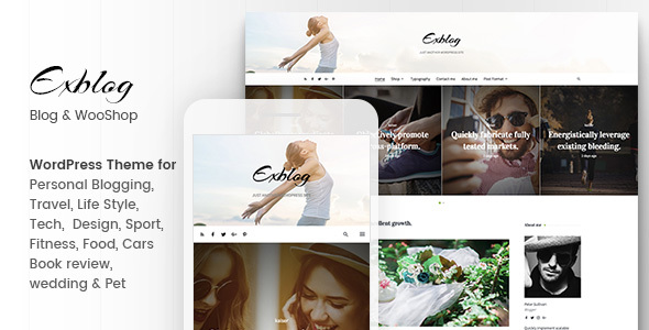 Exblog Preview Wordpress Theme - Rating, Reviews, Preview, Demo & Download
