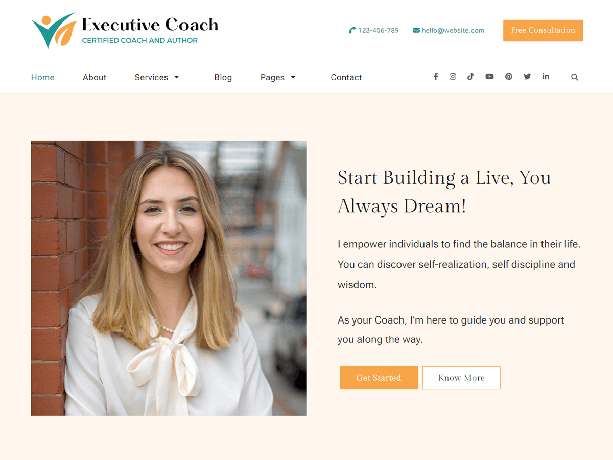 Executive Coach Preview Wordpress Theme - Rating, Reviews, Preview, Demo & Download