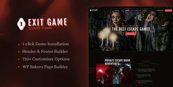 Exit Game Preview Wordpress Theme - Rating, Reviews, Preview, Demo & Download