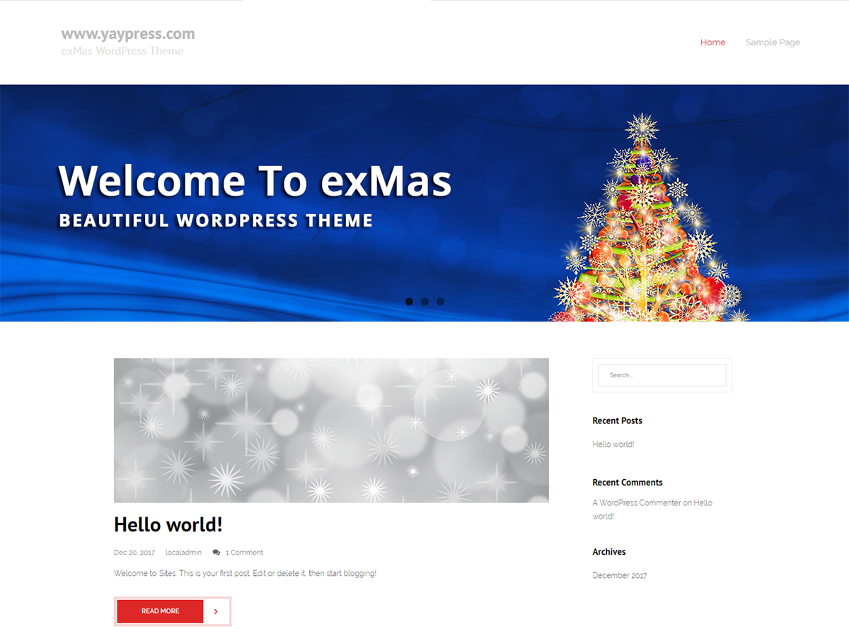ExMas Preview Wordpress Theme - Rating, Reviews, Preview, Demo & Download