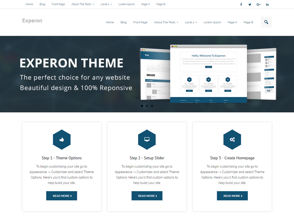 Experon Business Preview Wordpress Theme - Rating, Reviews, Preview, Demo & Download