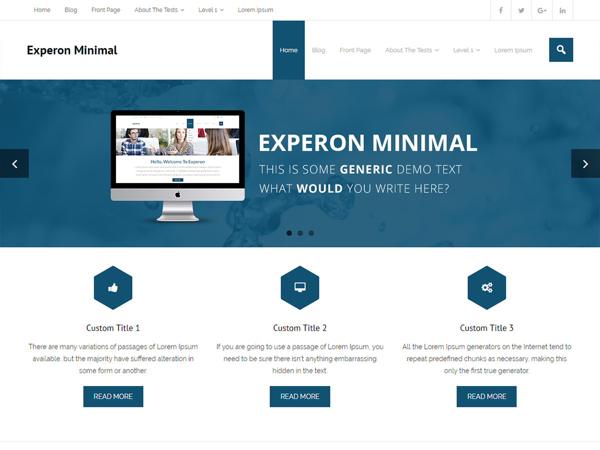 Experon Minimal Preview Wordpress Theme - Rating, Reviews, Preview, Demo & Download