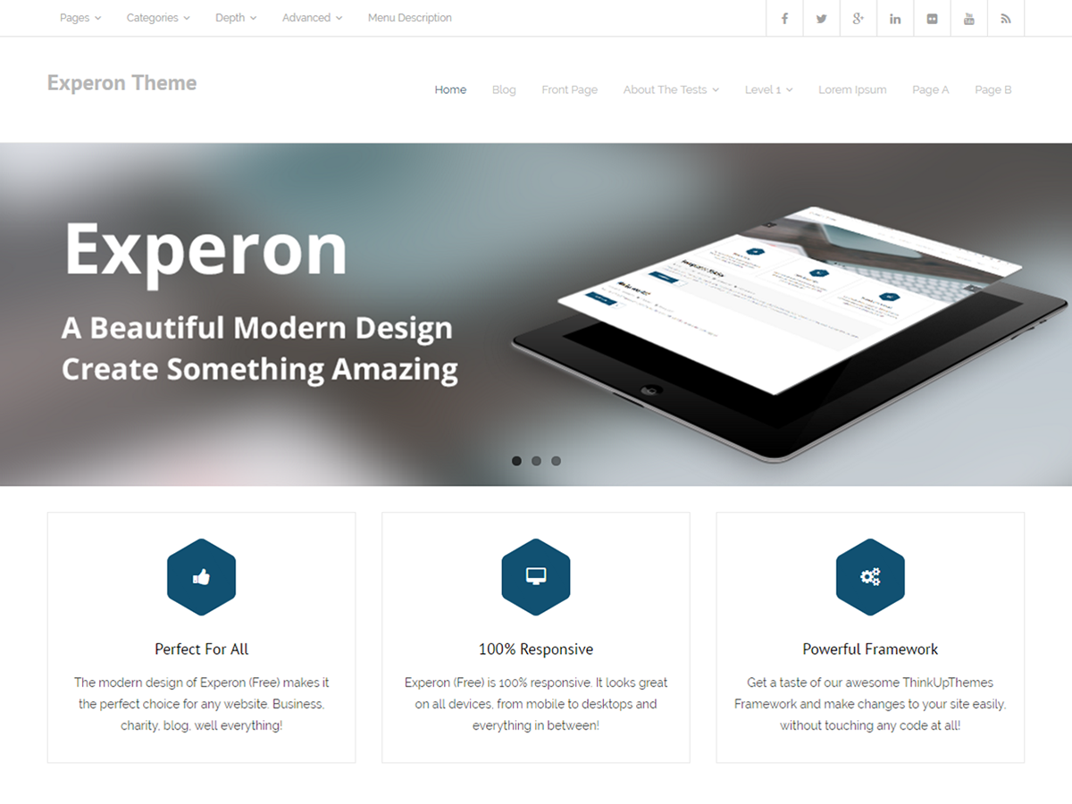 Experon Preview Wordpress Theme - Rating, Reviews, Preview, Demo & Download