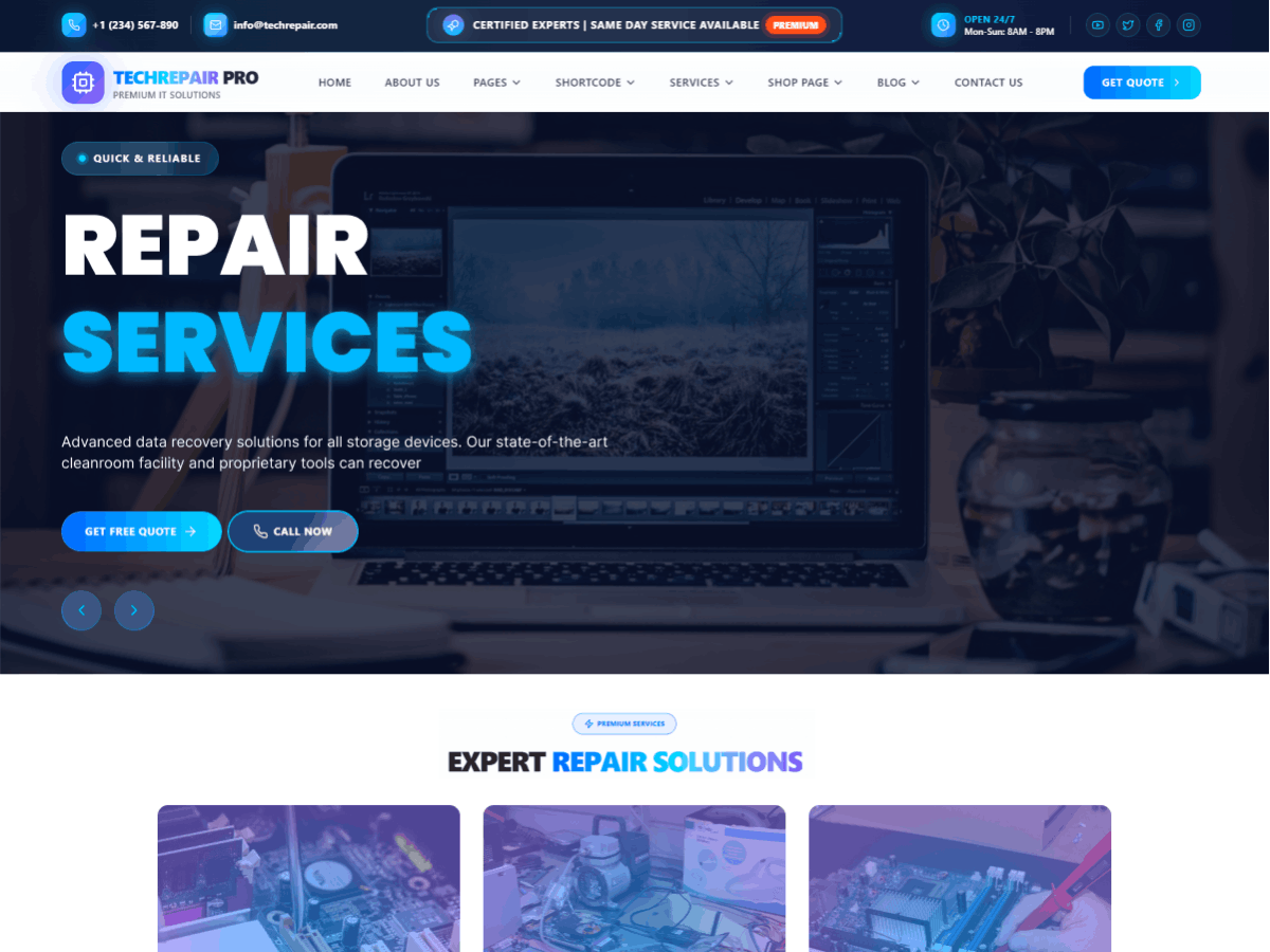 Expert Computer Preview Wordpress Theme - Rating, Reviews, Preview, Demo & Download