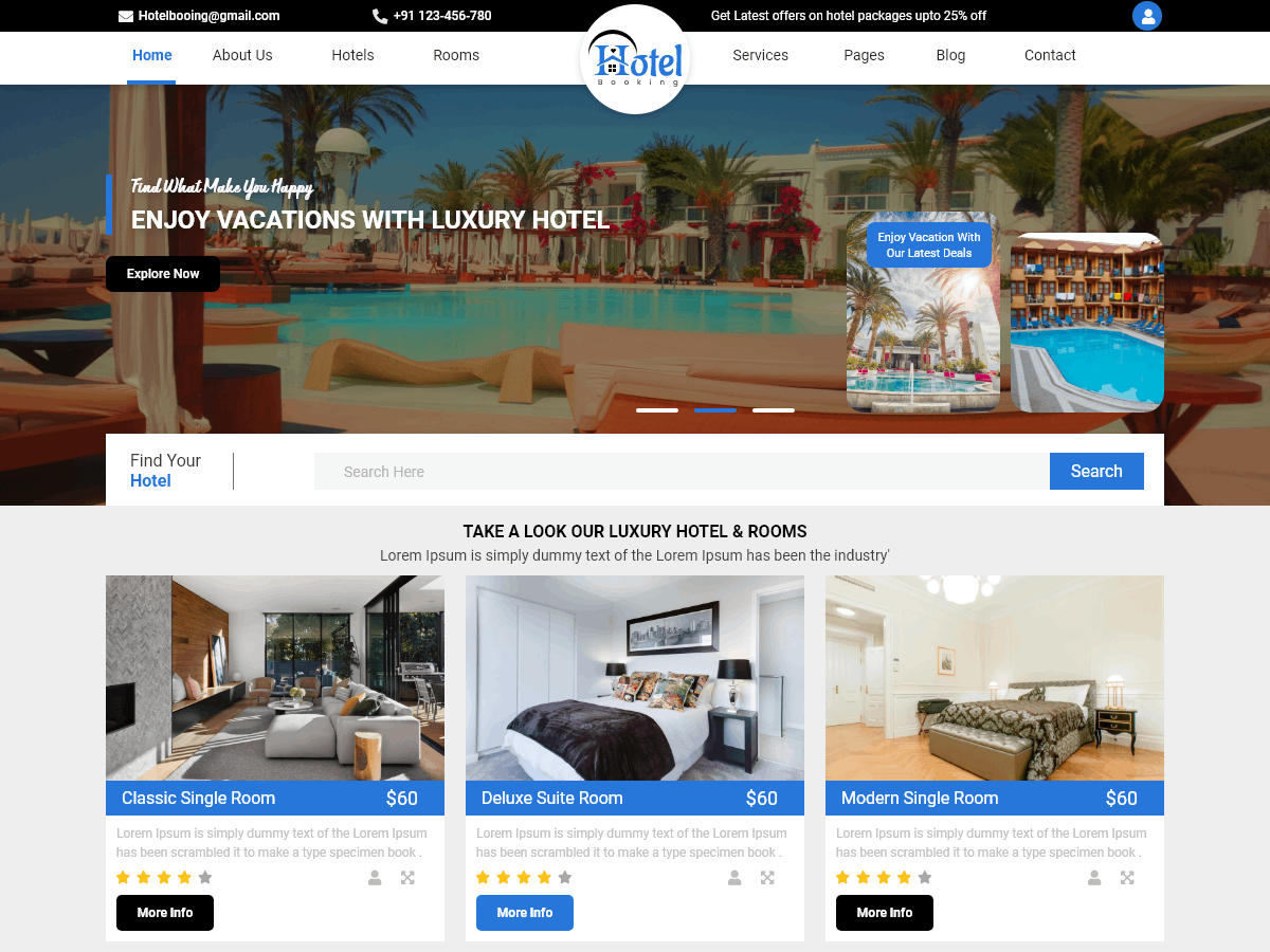 Expert Hotel Preview Wordpress Theme - Rating, Reviews, Preview, Demo & Download