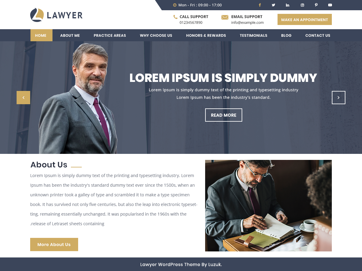 Expert Lawyer Preview Wordpress Theme - Rating, Reviews, Preview, Demo & Download
