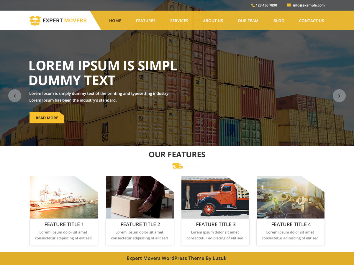 Expert Movers Preview Wordpress Theme - Rating, Reviews, Preview, Demo & Download