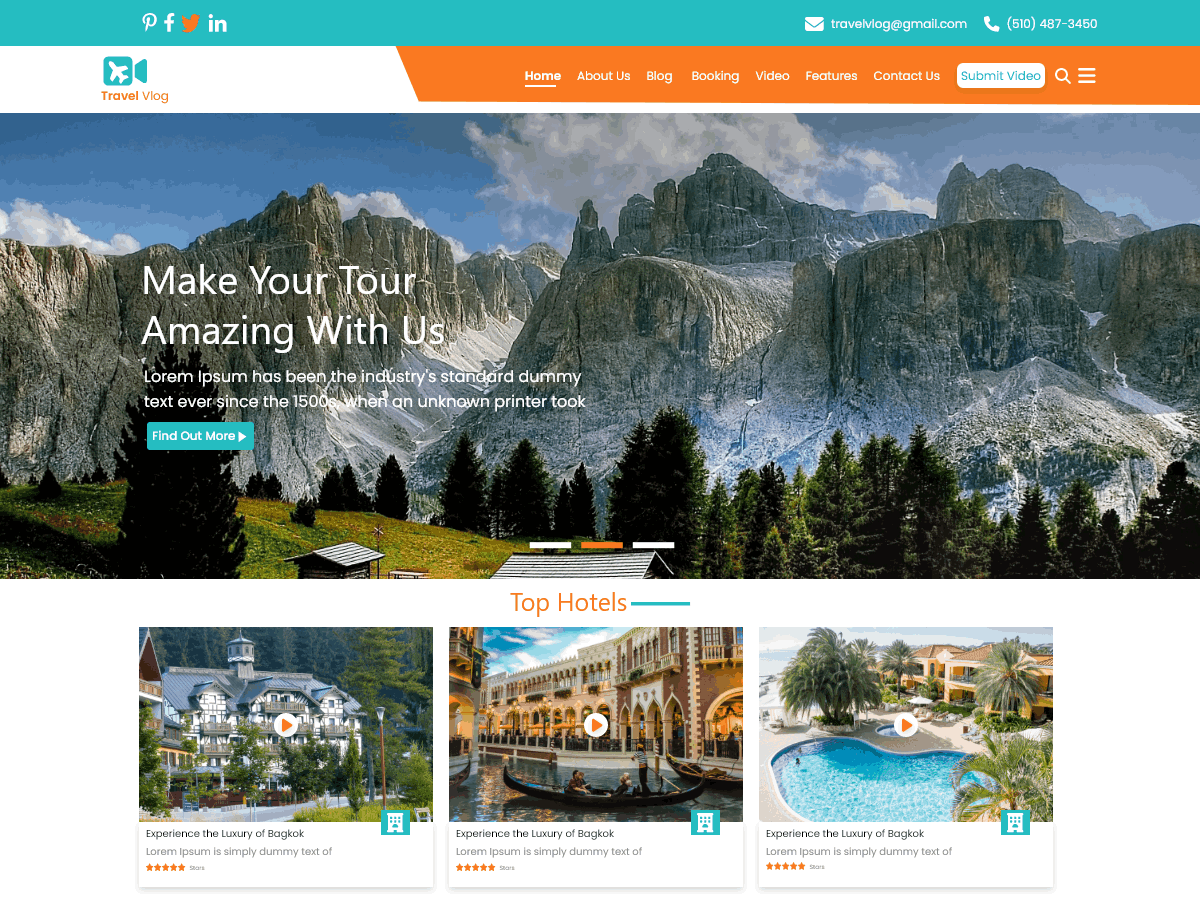 Expert Travel Preview Wordpress Theme - Rating, Reviews, Preview, Demo & Download