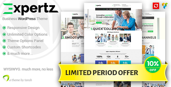 Expertz Business Preview Wordpress Theme - Rating, Reviews, Preview, Demo & Download