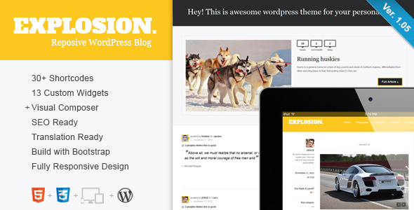 Explosion Preview Wordpress Theme - Rating, Reviews, Preview, Demo & Download