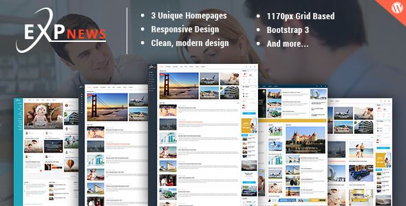 ExpNews Preview Wordpress Theme - Rating, Reviews, Preview, Demo & Download