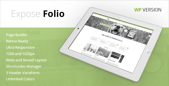 Expose Folio Preview Wordpress Theme - Rating, Reviews, Preview, Demo & Download