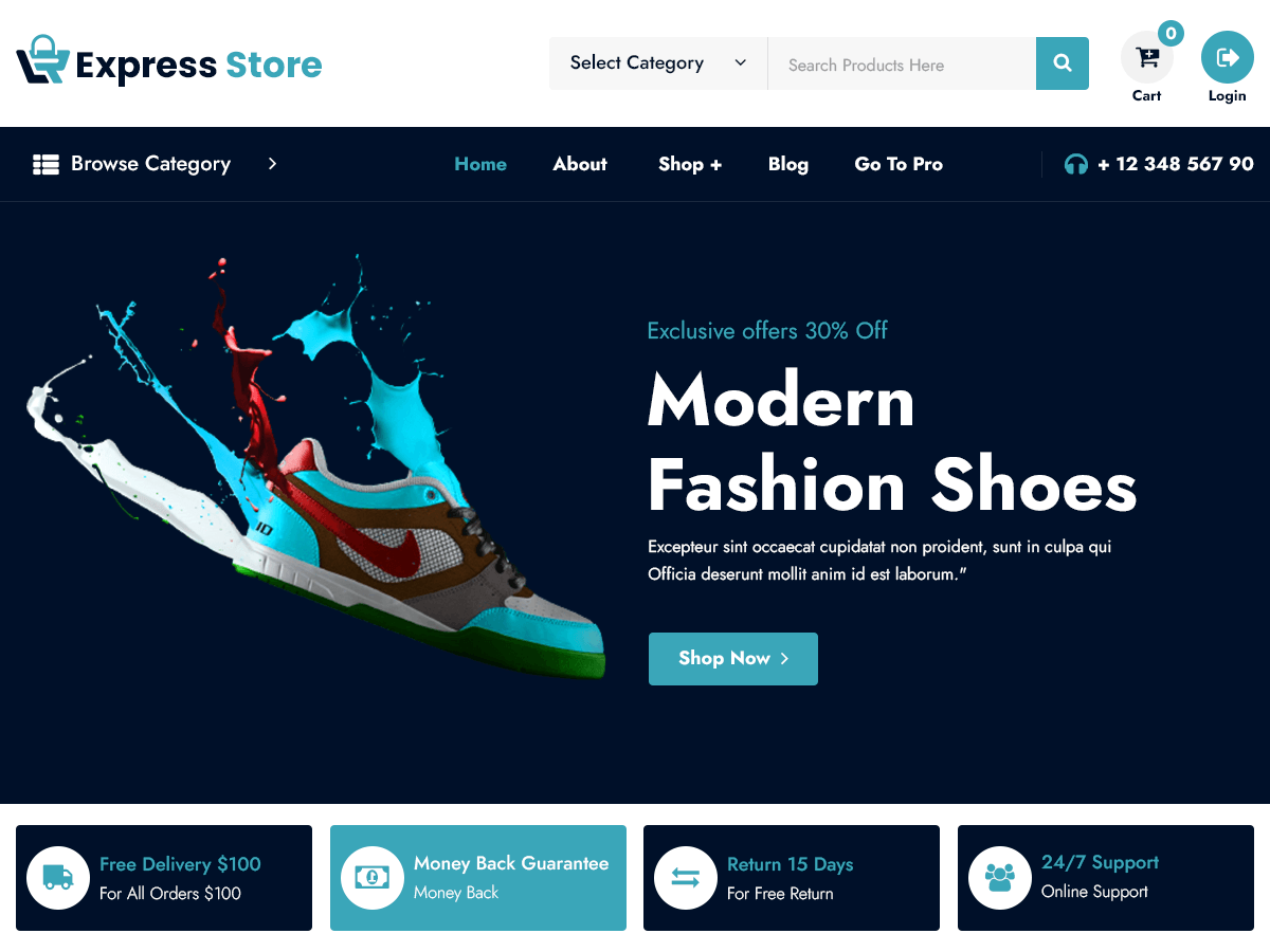 Express Store Preview Wordpress Theme - Rating, Reviews, Preview, Demo & Download