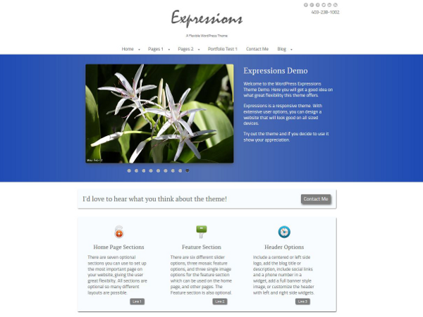 Expressions Preview Wordpress Theme - Rating, Reviews, Preview, Demo & Download