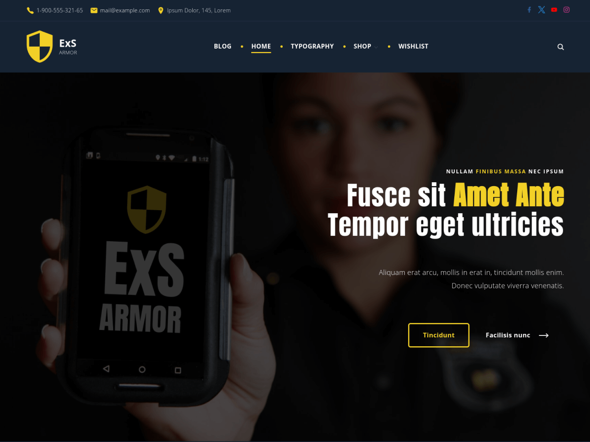 ExS Armor Preview Wordpress Theme - Rating, Reviews, Preview, Demo & Download