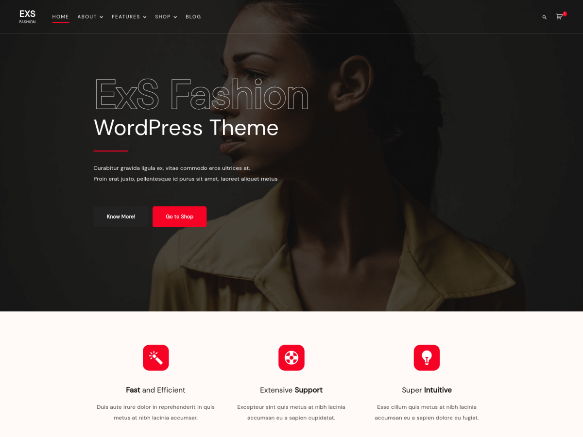 ExS Fashion Preview Wordpress Theme - Rating, Reviews, Preview, Demo & Download