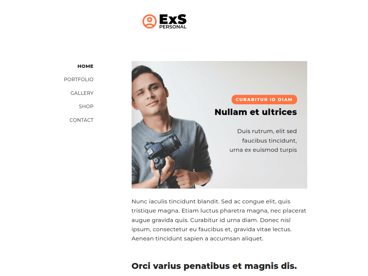 ExS Personal Preview Wordpress Theme - Rating, Reviews, Preview, Demo & Download