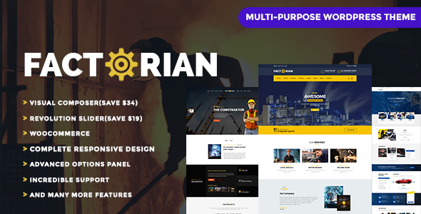 Factorian Preview Wordpress Theme - Rating, Reviews, Preview, Demo & Download