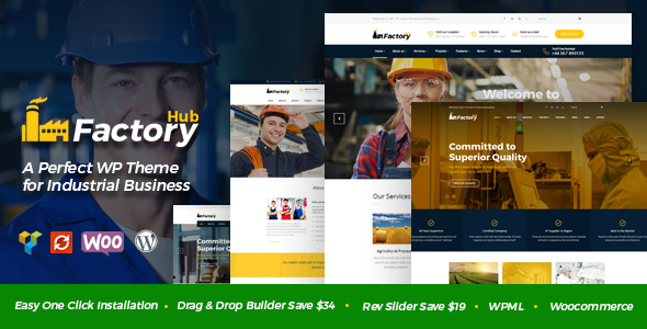 Factory HUB Preview Wordpress Theme - Rating, Reviews, Preview, Demo & Download