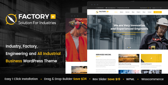 Factory Plus Preview Wordpress Theme - Rating, Reviews, Preview, Demo & Download