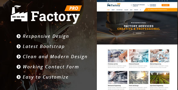 Factory Pro Preview Wordpress Theme - Rating, Reviews, Preview, Demo & Download