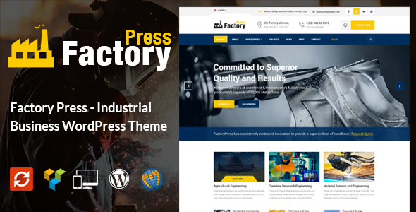 FactoryPress Preview Wordpress Theme - Rating, Reviews, Preview, Demo & Download